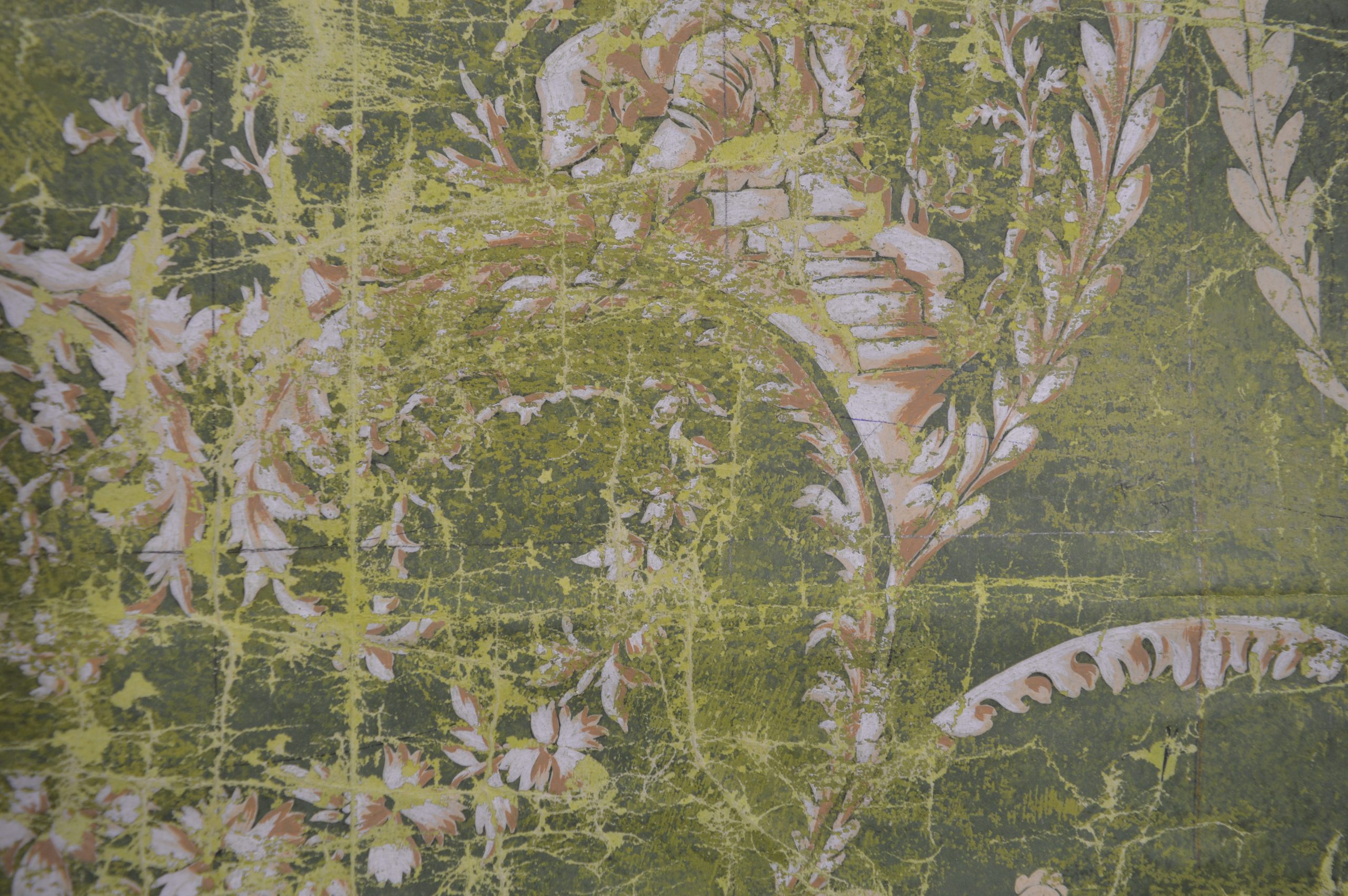 3405_Anna_002 Anna, hand painted paper design purchased by Warner & Sons from French design studio Giraud, 1959