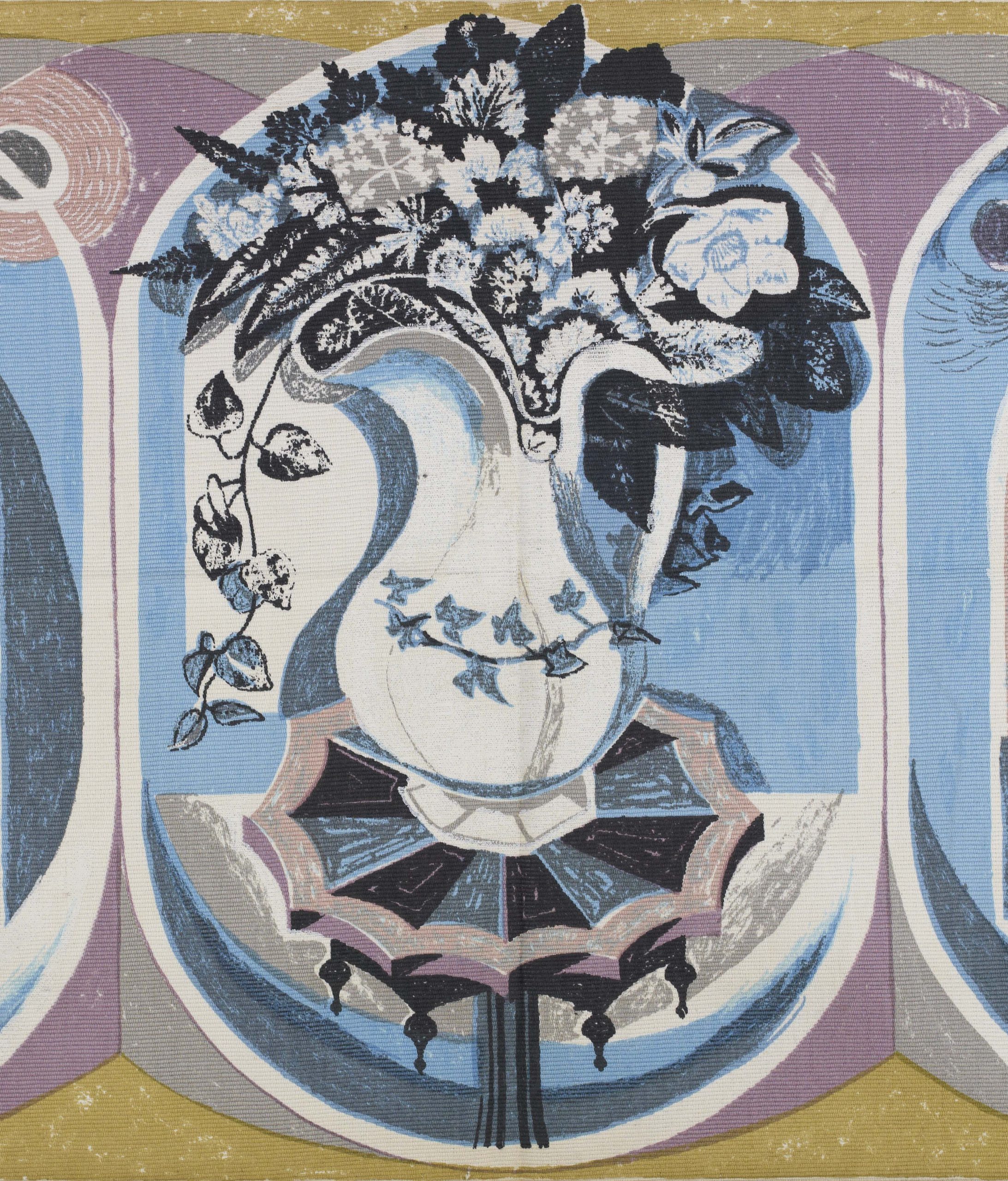 CR319a_Night_and_Day_003 Night and Day, section of a printed cotton by Edward Bawden for Warner & Sons, 1957
